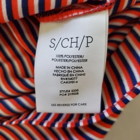 CAbi Blouse‎ Small Franklin Red Striped Top Pockets Lightweight Longsleeve - Picture 5 of 8